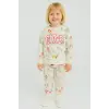 Kız Çocuk Çiçek Desenli Bisiklet Yaka %100 Pamuk Alt Üst Takım