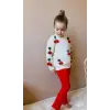 Kız Çocuk Kiraz Detay Triko Takım