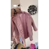 Kız Çocuk Gül Kurusu Kışlık Peluş Mont