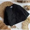 Kız Çocuk Kapitone Siyah Ceket