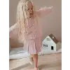 Kız Çocuk Pembe Ceket Etek Alt-Üst Takım
