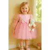 Kız Çocuk Kurdele Detaylı Tütü Pembe Elbise