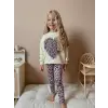 Kız Çocuk Love Leopar Baskılı Pembe Taytlı Takım