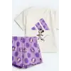 Kız Çocuk Minnie Puantiyeli Lila Yazlık Takım