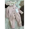 Kız Çocuk Örme Pembe Tulum
