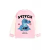 Kız Çocuk Stitch Baskılı Pembe Kolej Ceket