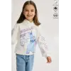 Kız Çocuk Stitch Baskılı Unleash Your %100 Pamuk Sweatshirt