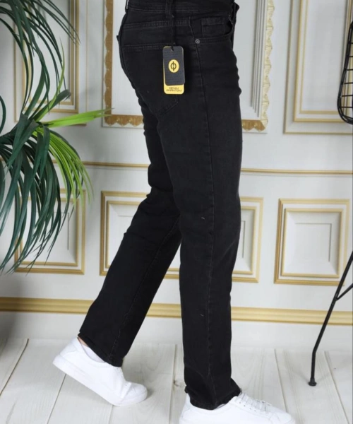 Erkek Füme/gri Regular Fit Kot Pantolon Likralı Esnek Jean Battal Boru Paça Phantom Jeans