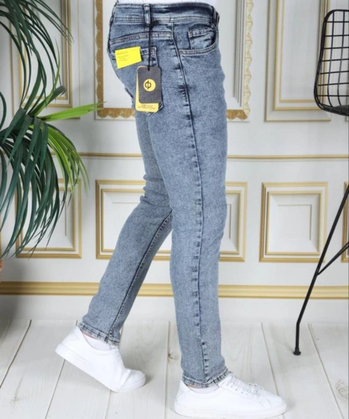 Phantom Jeans Kot Pantolon Slim Fit Dar Kesim Normal Bel Mavi Jean