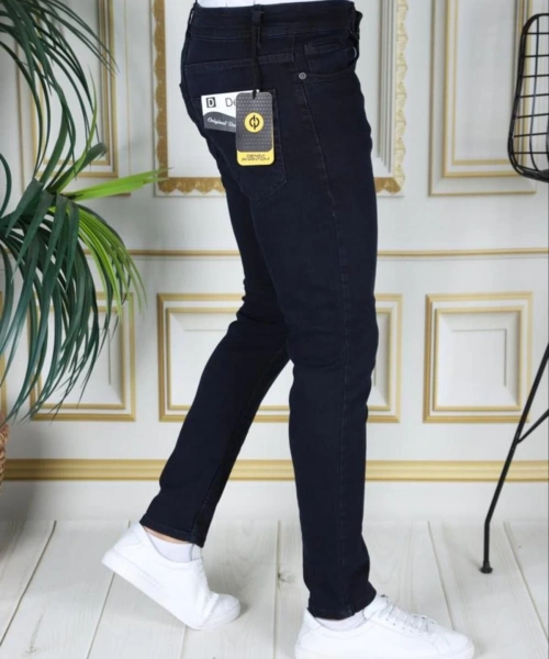 Erkek Lacivert Slim Fit Kot Pantolon Likralı Esnek Jean Phantom Jeans