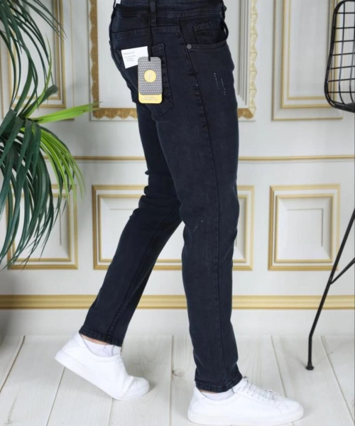 Lacivert Erkek Skinny Fit Dar Kesim Kot Pantolon Esnek Phantom Jeans Likralı Denim Jean