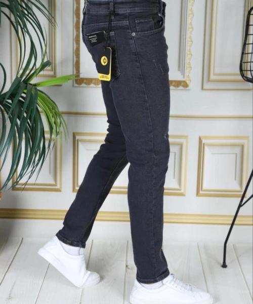 Erkek Gri-füme Regular Fit Kot Pantolon Likralı Esnek Jean Phantom Jeans