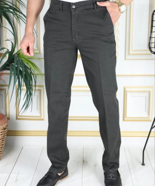 Klasik Kesim Haki Likralı Erkek Yan Cepli Klasik Kot Pantolon Baba Pantolonu Phantom Jeans By Small