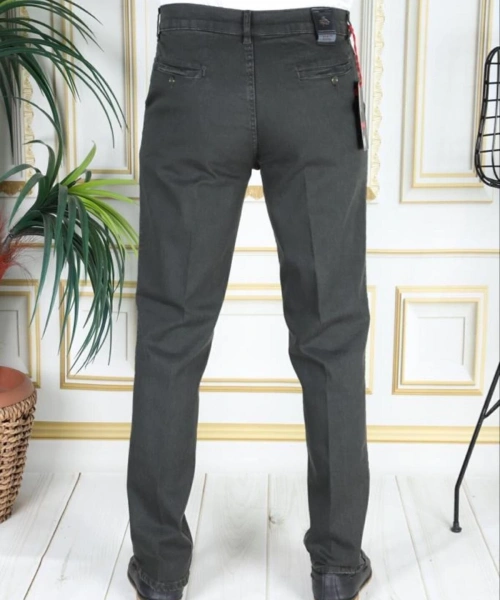 Klasik Kesim Haki Likralı Erkek Yan Cepli Klasik Kot Pantolon Baba Pantolonu Phantom Jeans By Small