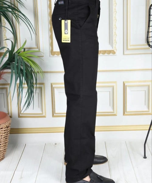 Klasik Kesim Siyah Likralı Erkek Yan Cepli Klasik Kot Pantolon Baba Pantolonu Phantom Jeans By Small