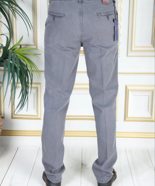 Klasik Kesim Gri Likralı Erkek Yan Cepli Klasik Kot Pantolon Baba Pantolonu Phantom Jeans By Small