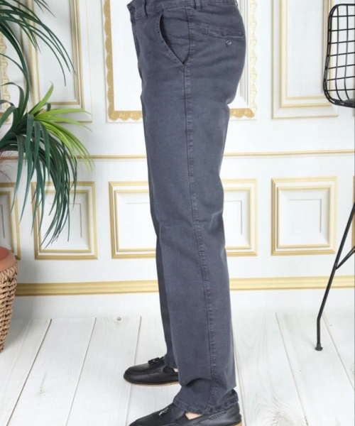 Klasik Kesim Füme Likralı Erkek Yan Cepli Klasik Kot Pantolon Baba Pantolonu Phantom Jeans By Small