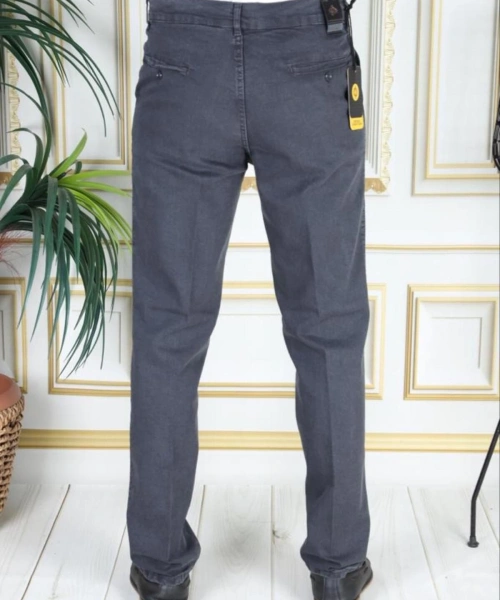 Klasik Kesim Füme Likralı Erkek Yan Cepli Klasik Kot Pantolon Baba Pantolonu Phantom Jeans By Small