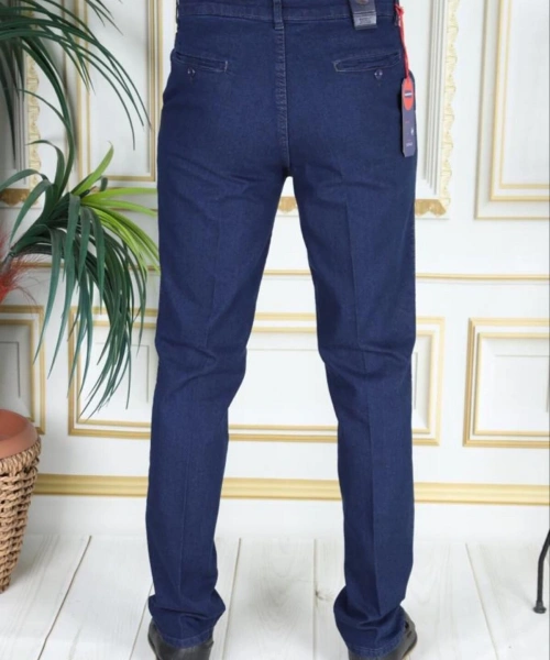 Klasik Kesim Mavi Likralı Erkek Yan Cepli Klasik Kot Pantolon Baba Pantolonu Phantom Jeans By Small