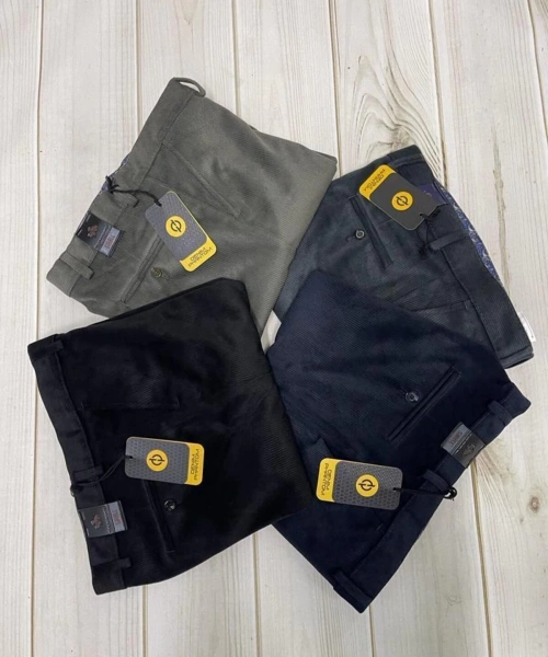 Lacivert Polarlı Kadife Pantolon Esnek Kalın Fitil Klasik Rahat Kesim Yan Cepli Phantom Jeans