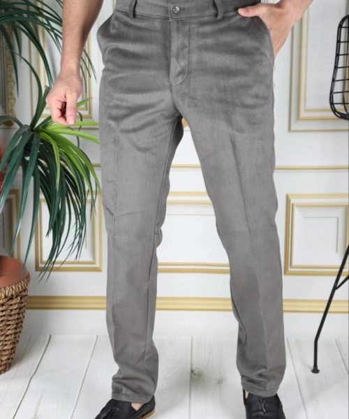 Su Yeşili Polarlı Kadife Pantolon Esnek Kalın Fitil Klasik Kesim Yan Cepli Astarlı Phantom Jeans