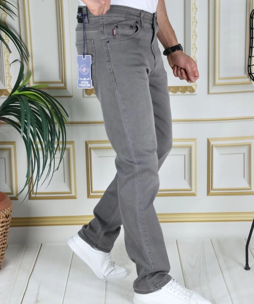 Erkek Haki Üstten Cepli Armürlü Regular Fit Rahat Kesim Esnek Chino Keten/kanvas Koton Pantolon