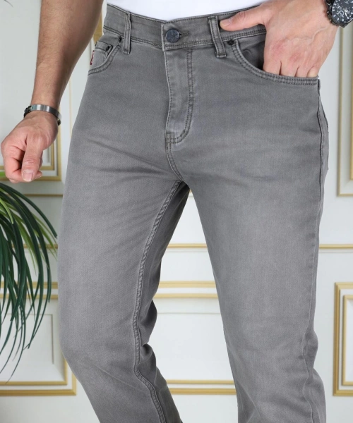 Erkek Haki Üstten Cepli Armürlü Regular Fit Rahat Kesim Esnek Chino Keten/kanvas Koton Pantolon