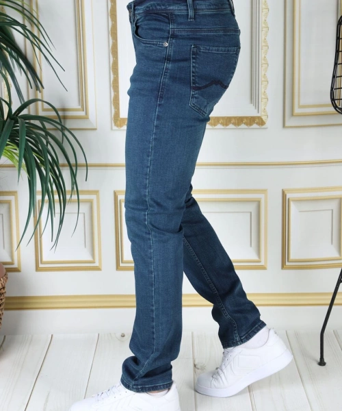 Erkek Tint Yeşili Regular Fit Rahat Kesim Esnek Likralı Denim Jeans Şık Kot Pantolon