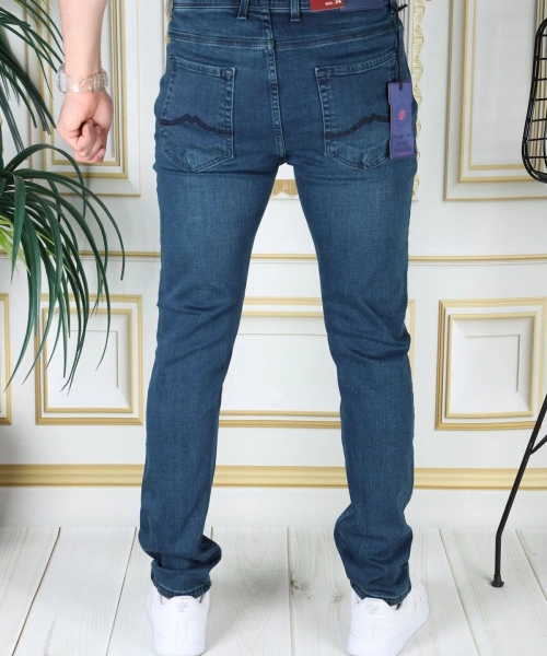 Erkek Tint Yeşili Regular Fit Rahat Kesim Esnek Likralı Denim Jeans Şık Kot Pantolon