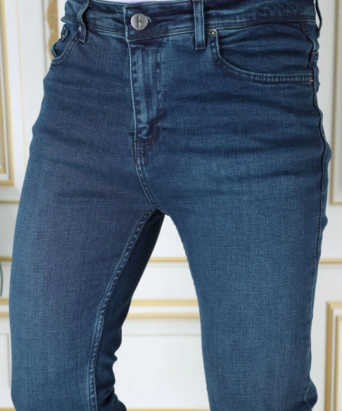 Erkek Tint Yeşili Regular Fit Rahat Kesim Esnek Likralı Denim Jeans Şık Kot Pantolon