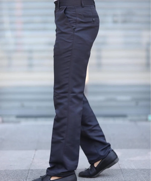 Klasik Kesim Füme Mevsimlik Yan Cepli Keten Poliviskon Kumaş Baba Pantolonu Kumaş Pantolon