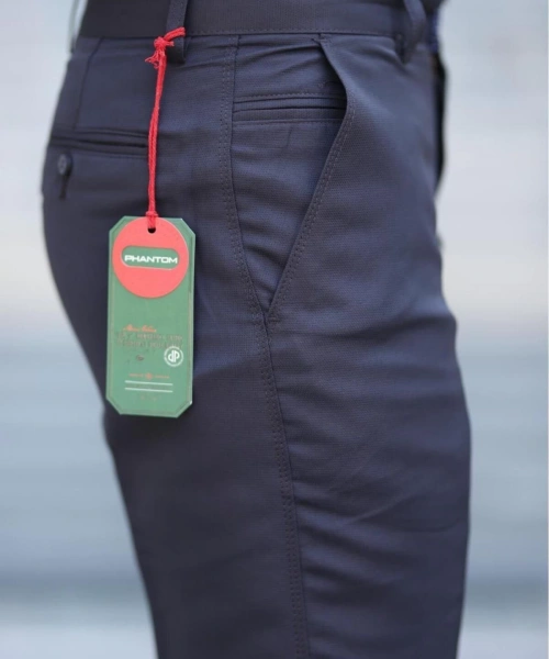 Klasik Kesim Füme Mevsimlik Yan Cepli Keten Poliviskon Kumaş Baba Pantolonu Kumaş Pantolon