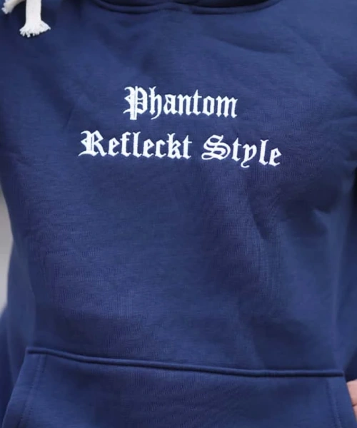 Mavi Şık İçi Polarlı Erkek Eşofman Takımı Paça Lastikli Cepli Kapüşonlu Nakış Detaylı Compact Takım