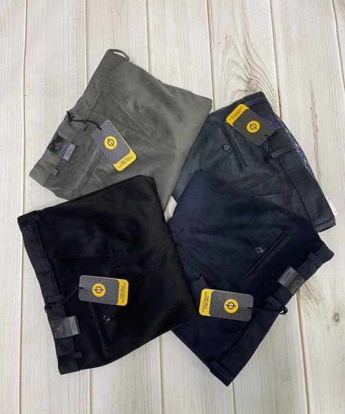 Su Yeşili Polarlı Kadife Pantolon Esnek Kalın Fitil Klasik Kesim Yan Cepli Astarlı Phantom Jeans