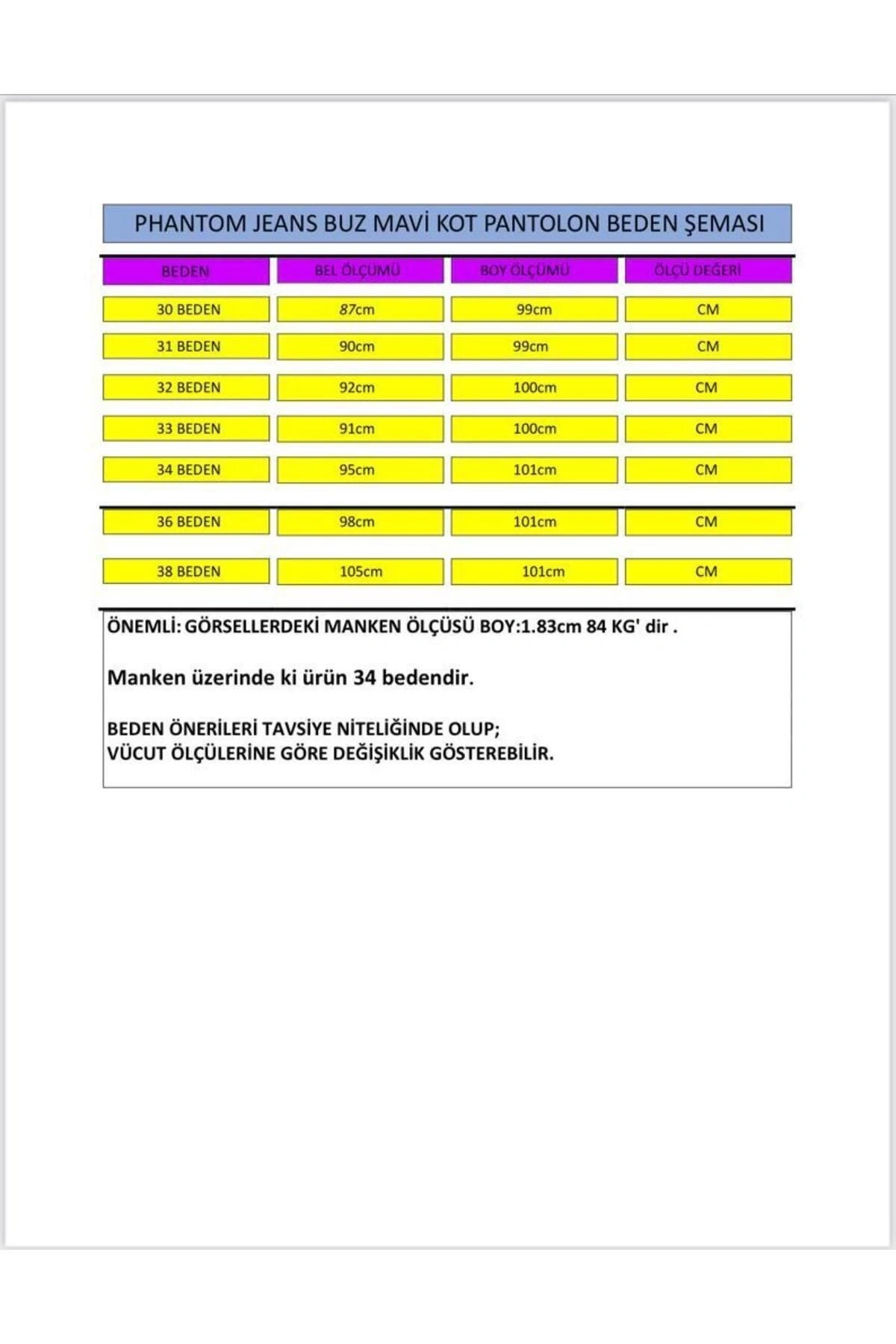 Buz Mavi Slim Fit Denim Kot Pantolon Likralı Esnek Jean Phantom Jeans