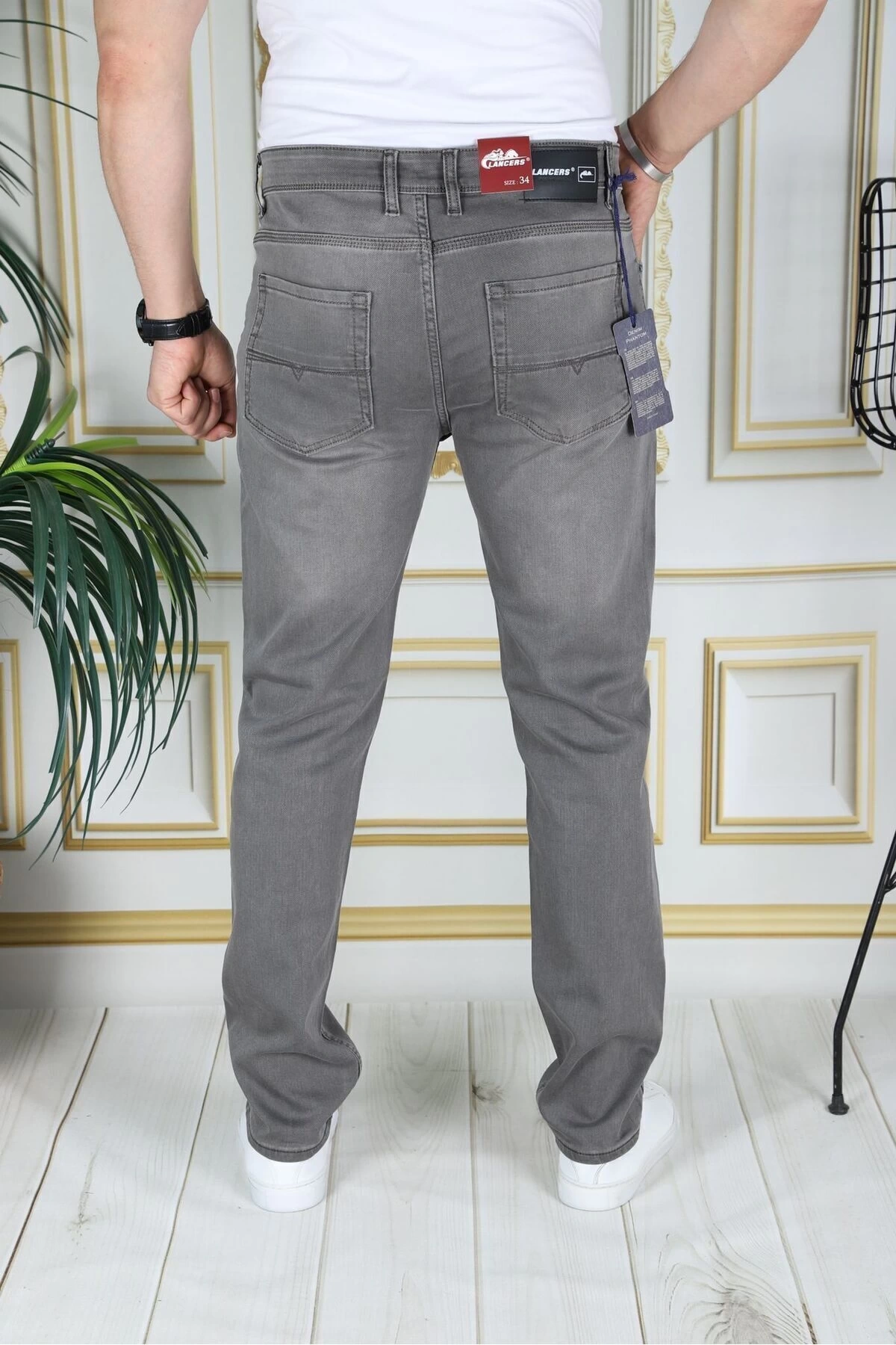 Erkek Haki Üstten Cepli Armürlü Regular Fit Rahat Kesim Esnek Chino Keten/kanvas Koton Pantolon