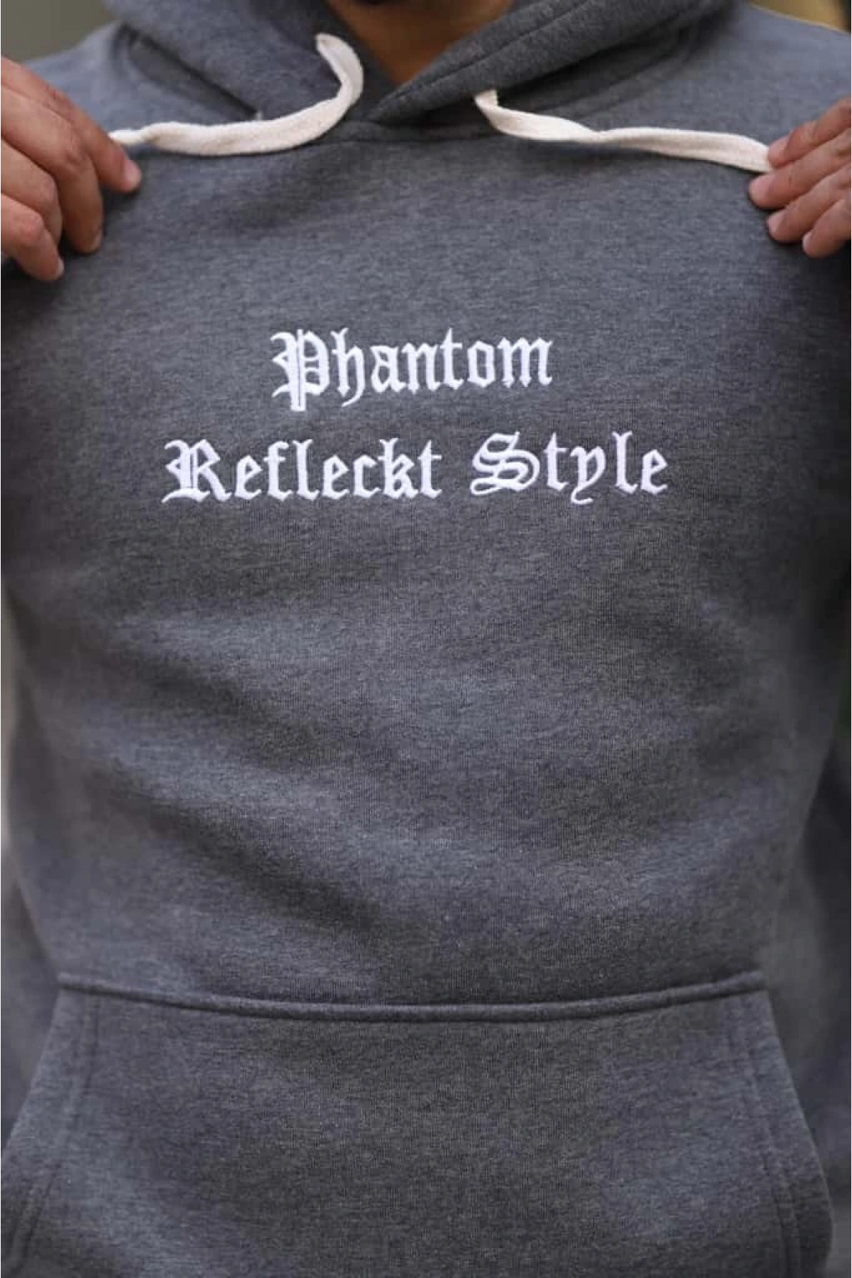 Koyu Gri Melanj Polarlı Erkek Eşofman Takımı Paça Lastikli Cepli Kapüşonlu Nakış Detaylı Compact Takım