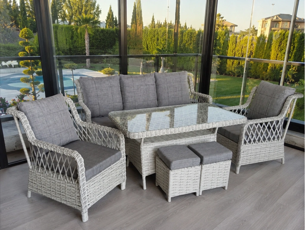 Petek Rattan Bahçe Balkon Oturma grubu