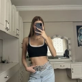 Siyah Biyeli Crop Top