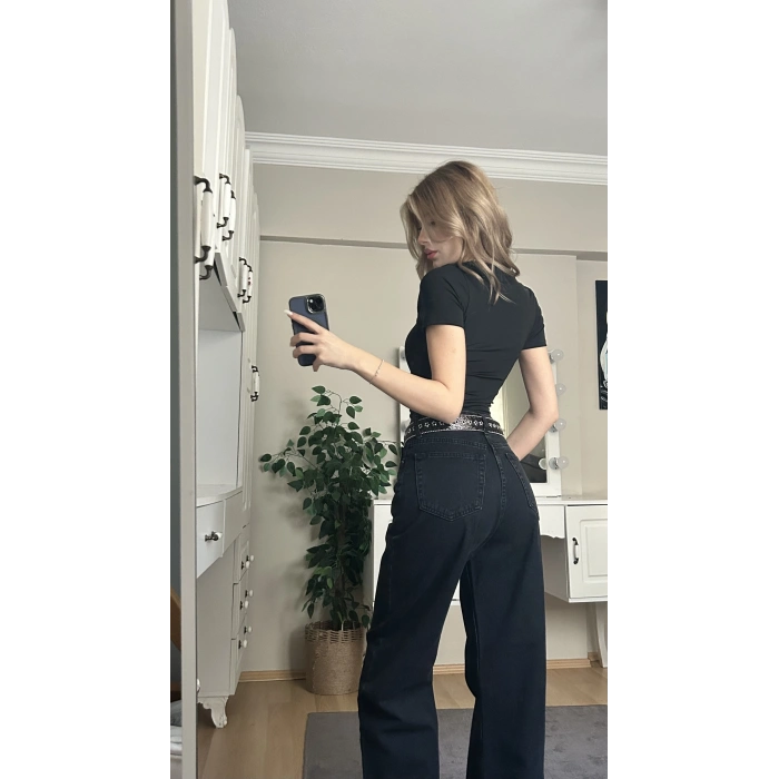 Füme Wide Leg Pantolon