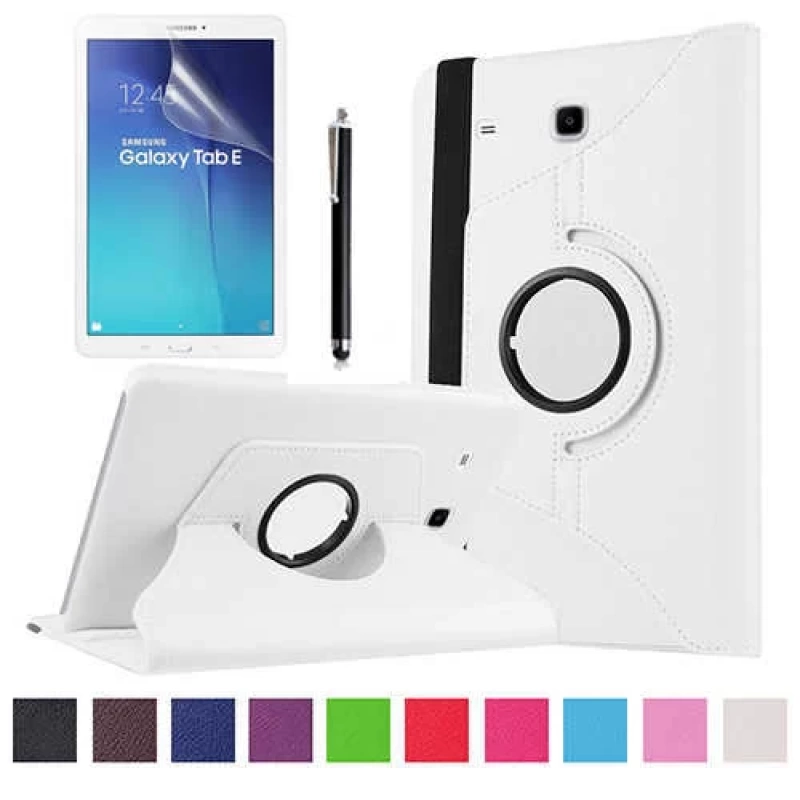 More TR Galaxy Tab E T560 9.6 Zore Dönebilen Standlı Kılıf