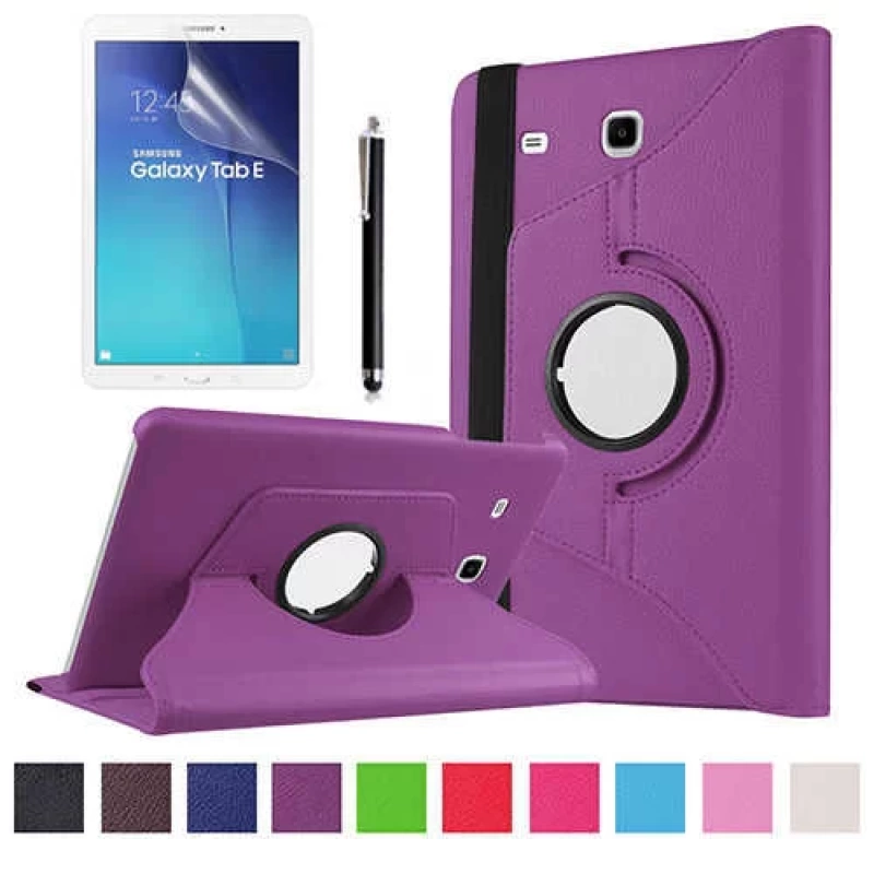 More TR Galaxy Tab E T560 9.6 Zore Dönebilen Standlı Kılıf