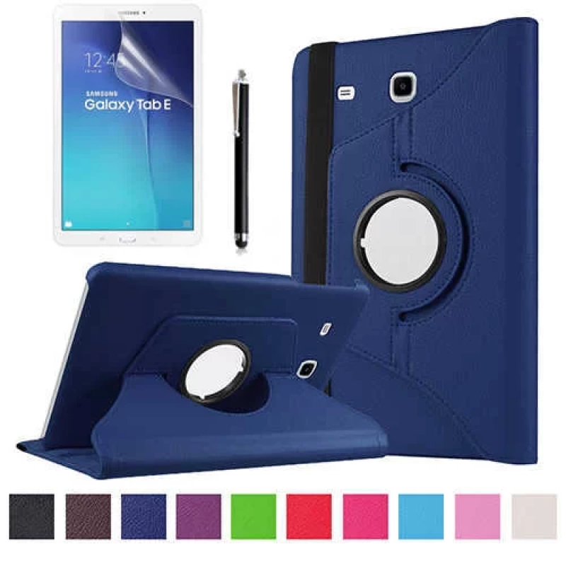 More TR Galaxy Tab E T560 9.6 Zore Dönebilen Standlı Kılıf