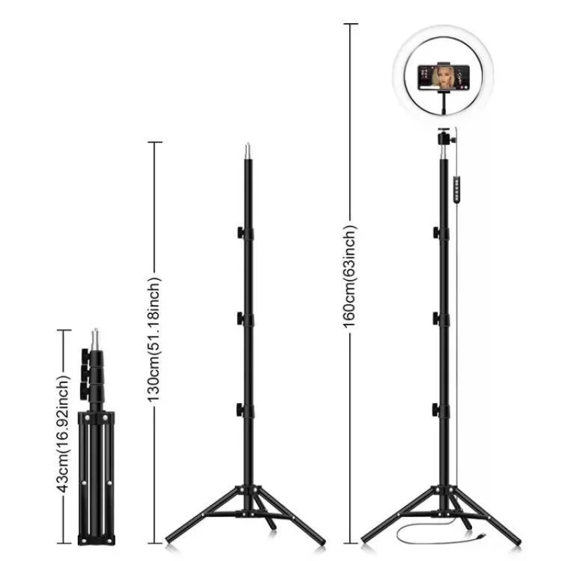 More TR Zore RGB-26 Işıklı Tripod Telefon Tutucu Ring Light