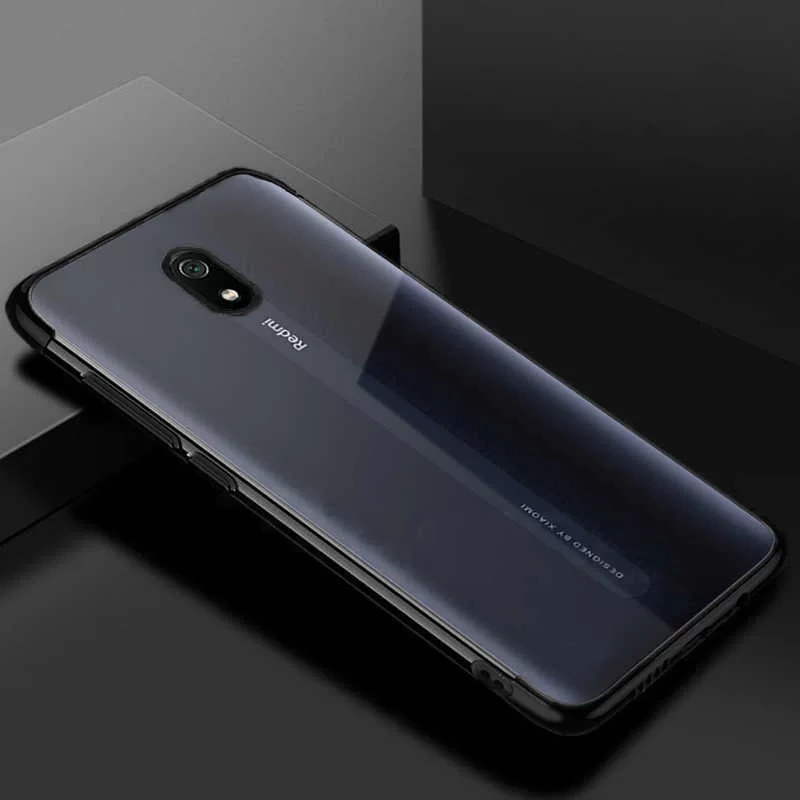 Xiaomi Redmi 8A Kılıf Zore Dört Köşeli Lazer Silikon Kapak