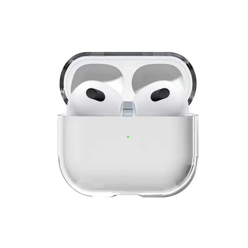 More TR Apple Airpods 3. Nesil Kılıf Şeffaf Sert Kristal Zore Airbag 14 Kılıf