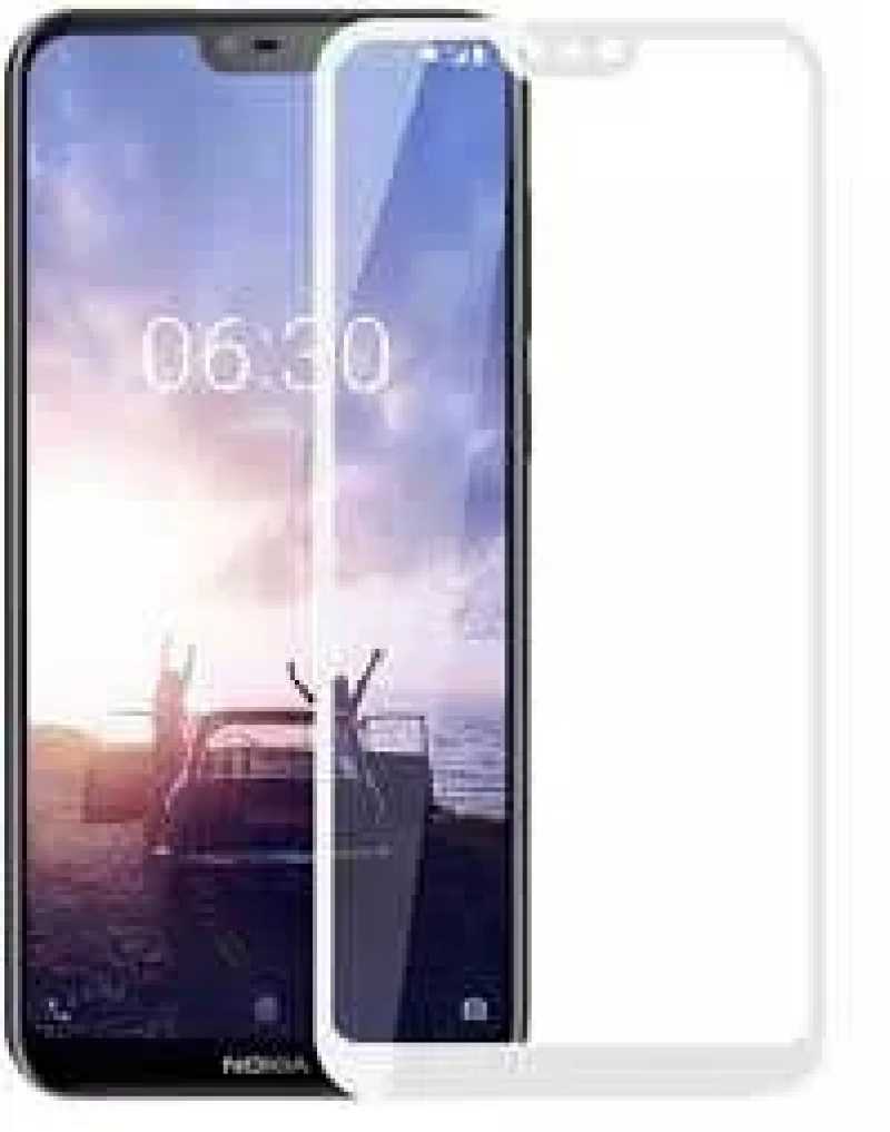 Nokia X6 Zore Kenarları Kırılmaya Dayanıklı Cam Ekran Koruyucu