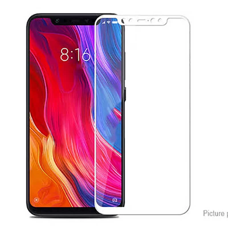 Xiaomi Mi 8 Zore Kenarları Kırılmaya Dayanıklı Cam Ekran Koruyucu