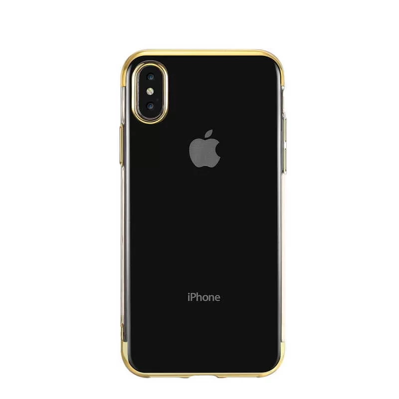 Apple iPhone XS 5.8 Kılıf Zore Dört Köşeli Lazer Silikon Kapak