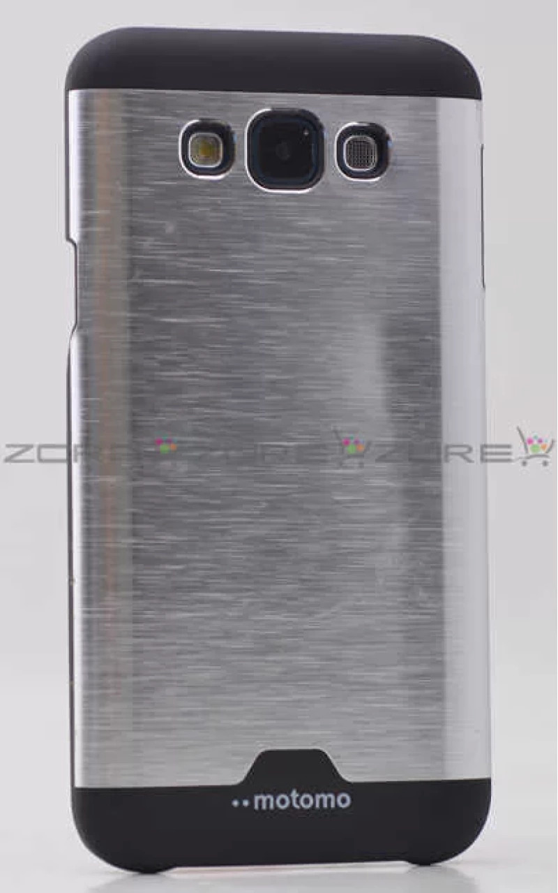 Galaxy E5 Kılıf Zore Metal Motomo Kapak